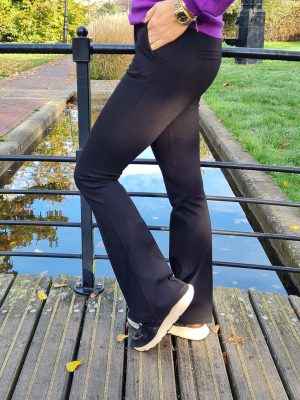 Flared pantalon Bente zwart