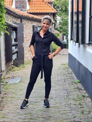 Jumpsuit Travelstof Emily zwart