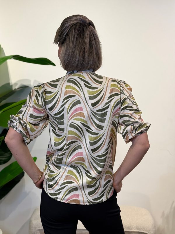 Blouse Rosalie groen - Afbeelding 4