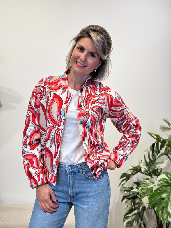 Bomberjasje Kate print rood