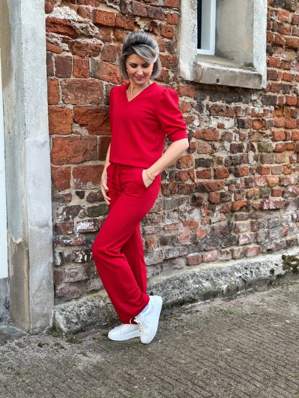 Broek Philou rood - Afbeelding 4