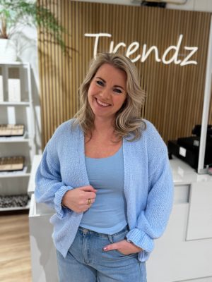 Gebreid vestje Sarah blauw