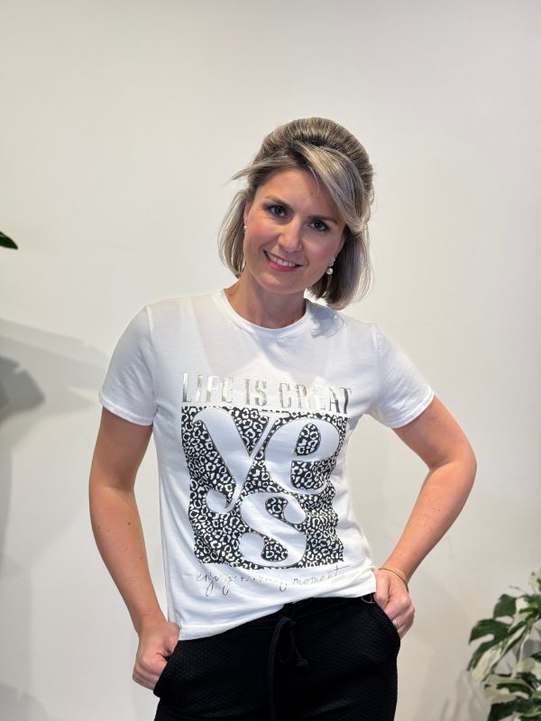 Shirtje Yes zwart
