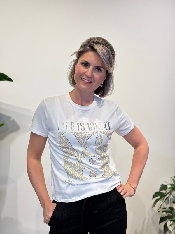 Shirtje Yes beige