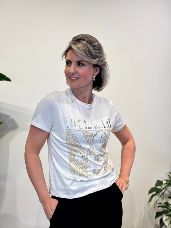 Shirtje Yes beige - Afbeelding 2