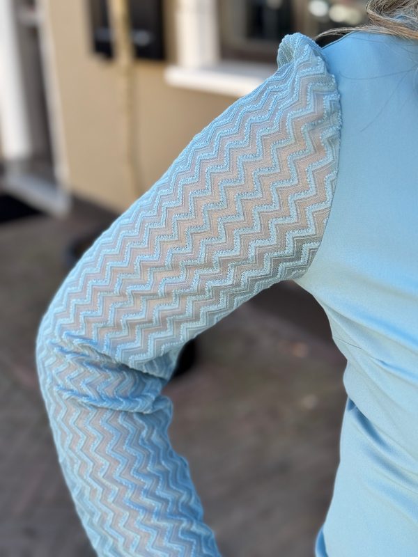 Blouse Mirthe travelstof smoke blue - Afbeelding 2