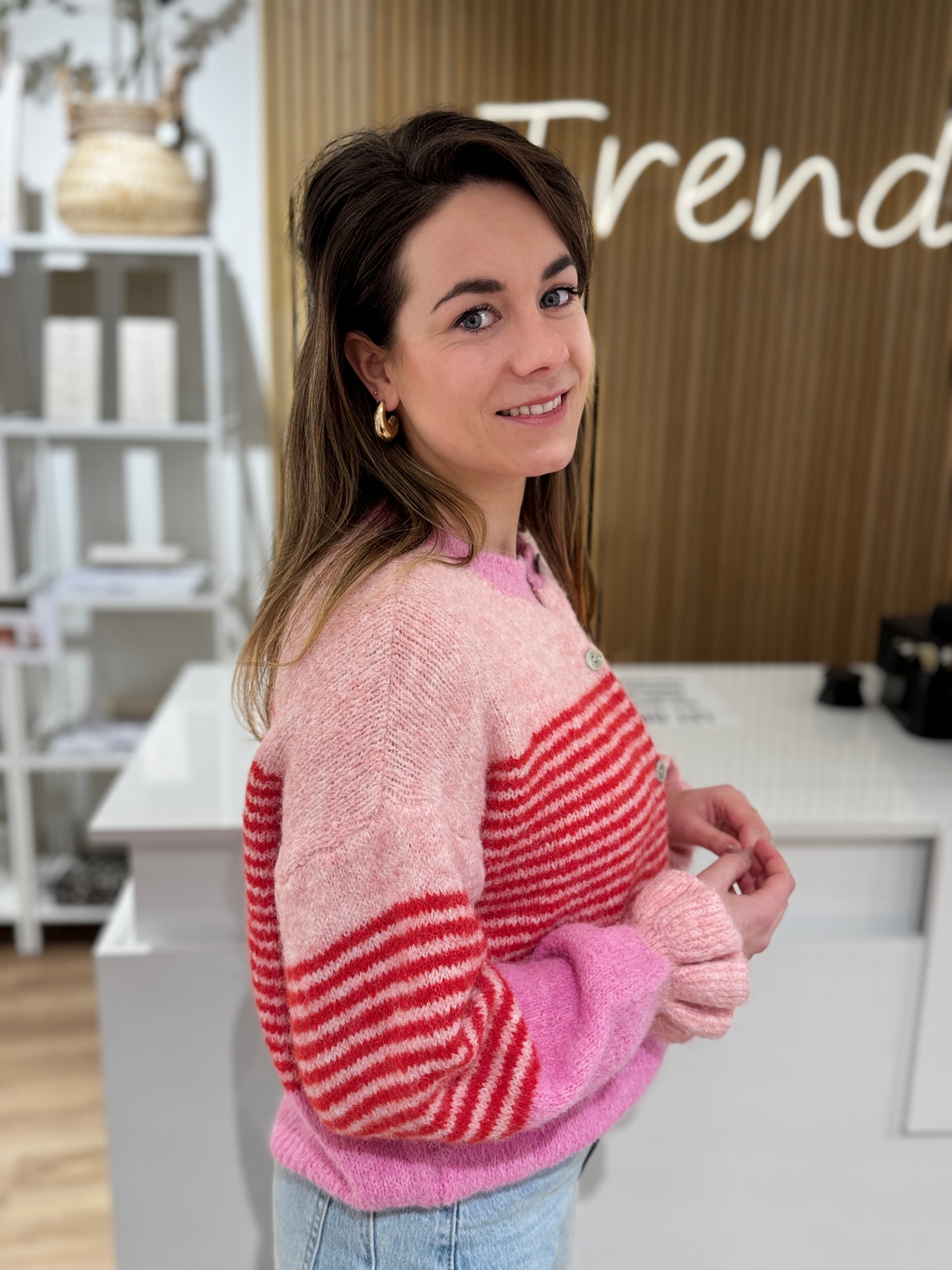 Vestje Daphne roze/rood - Afbeelding 2