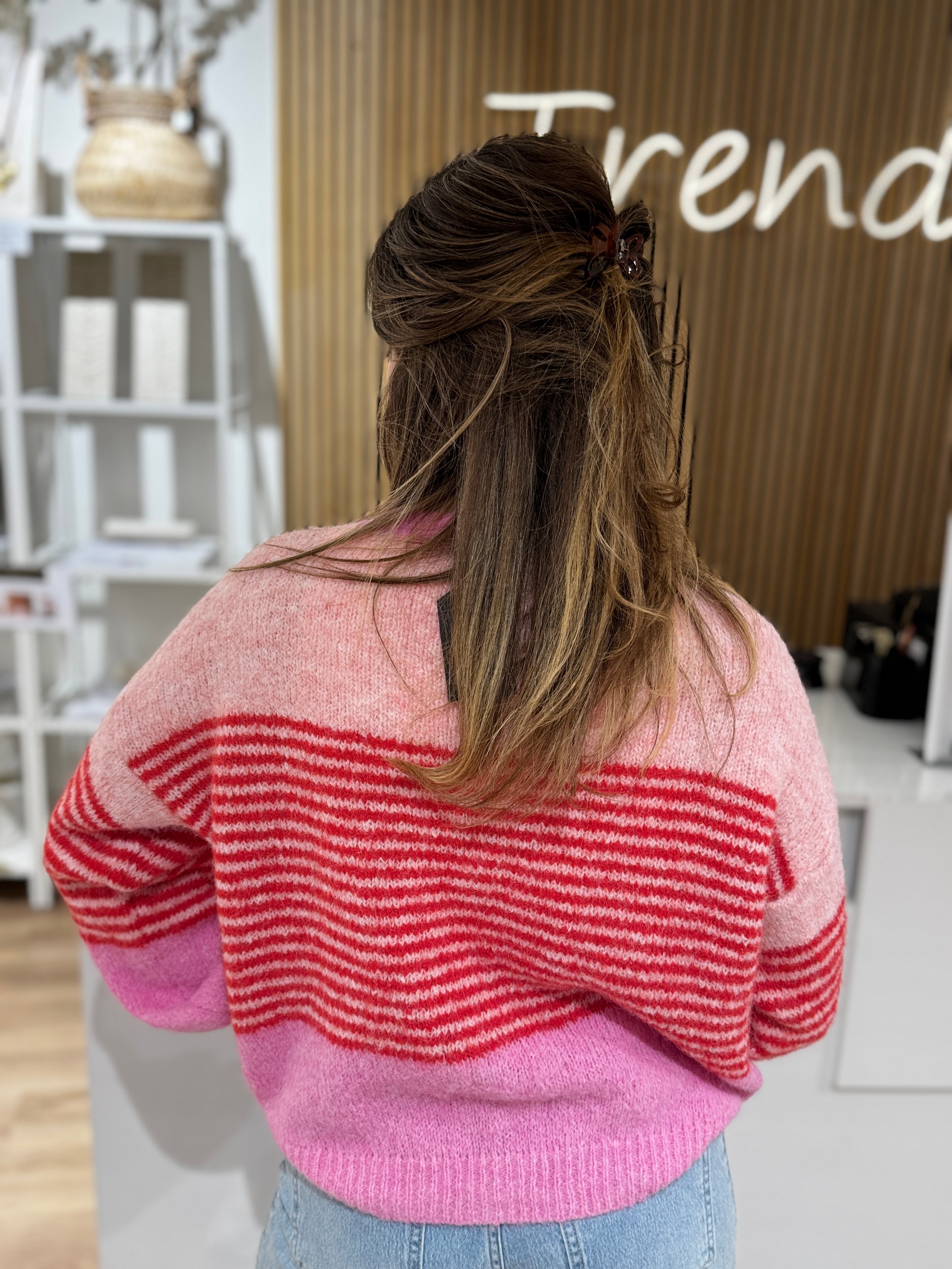 Vestje Daphne roze/rood - Afbeelding 3