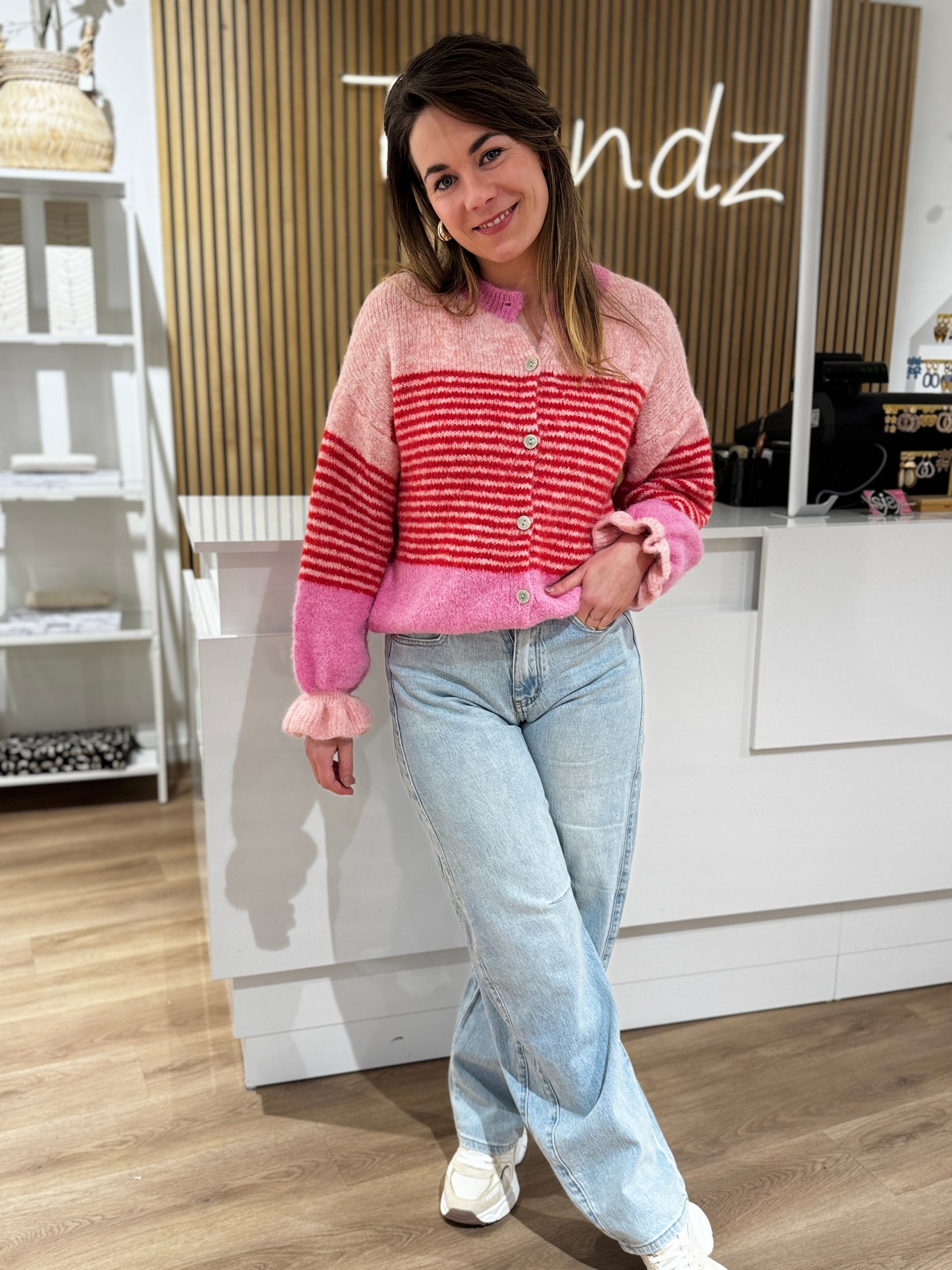 Vestje Daphne roze/rood - Afbeelding 5