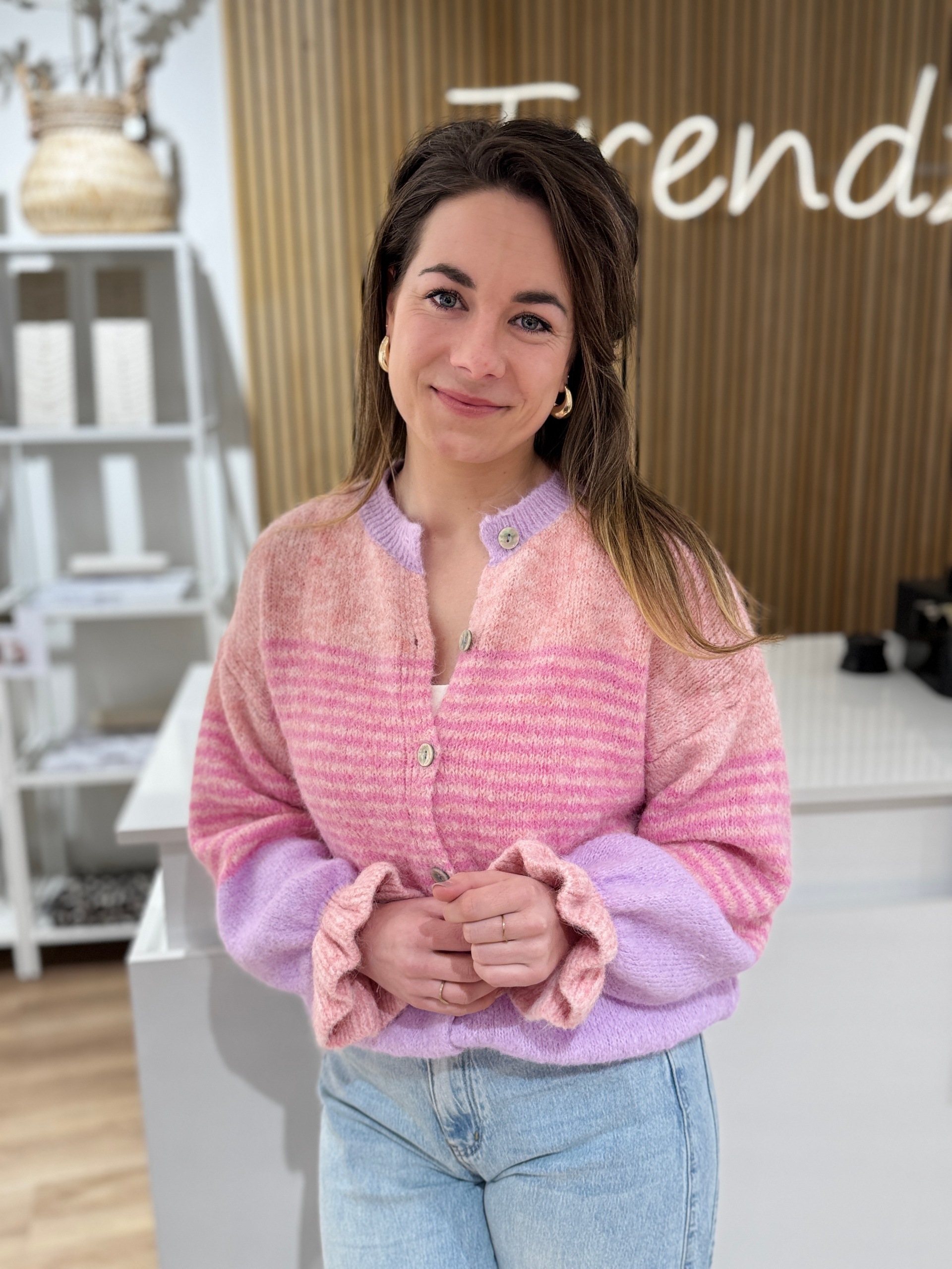 Vestje Daphne lila/roze