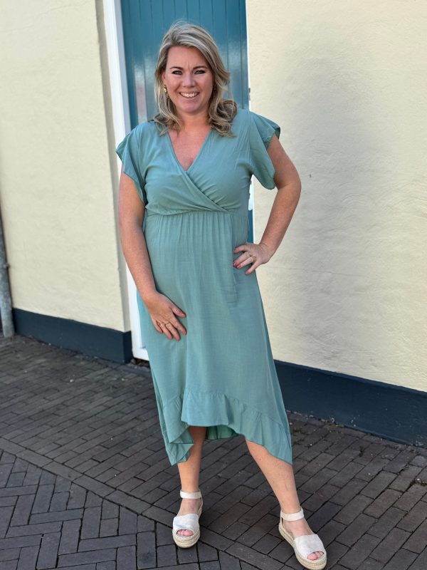Jurk Annelot zeegroen