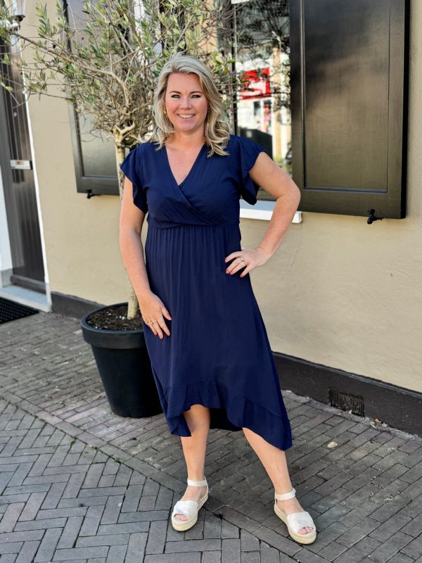 Jurk Annelot donkerblauw - Afbeelding 2