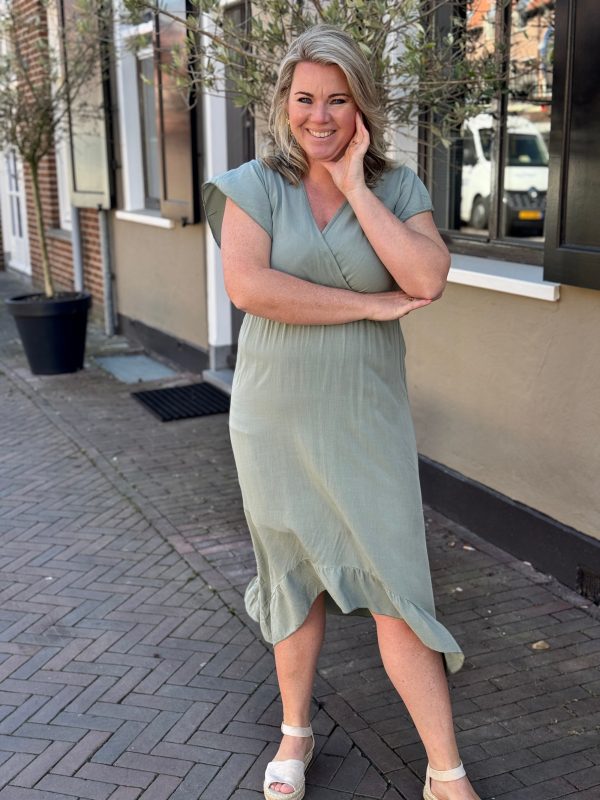 Jurk Annelot groen - Afbeelding 3