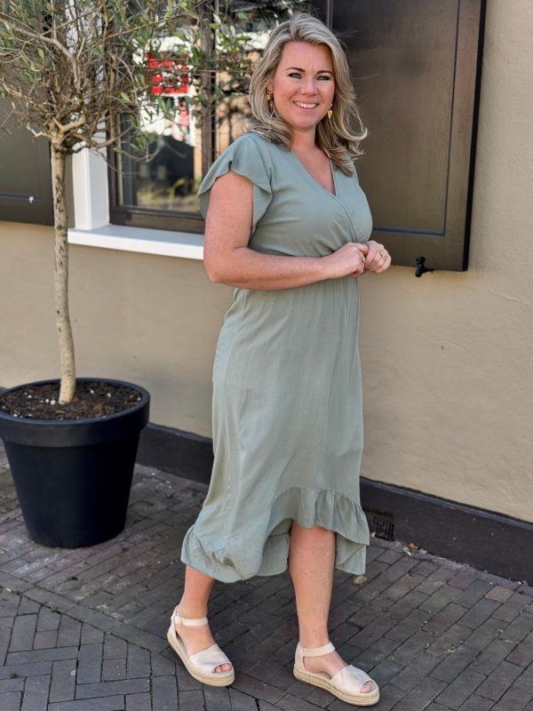 Jurk Annelot groen - Afbeelding 2