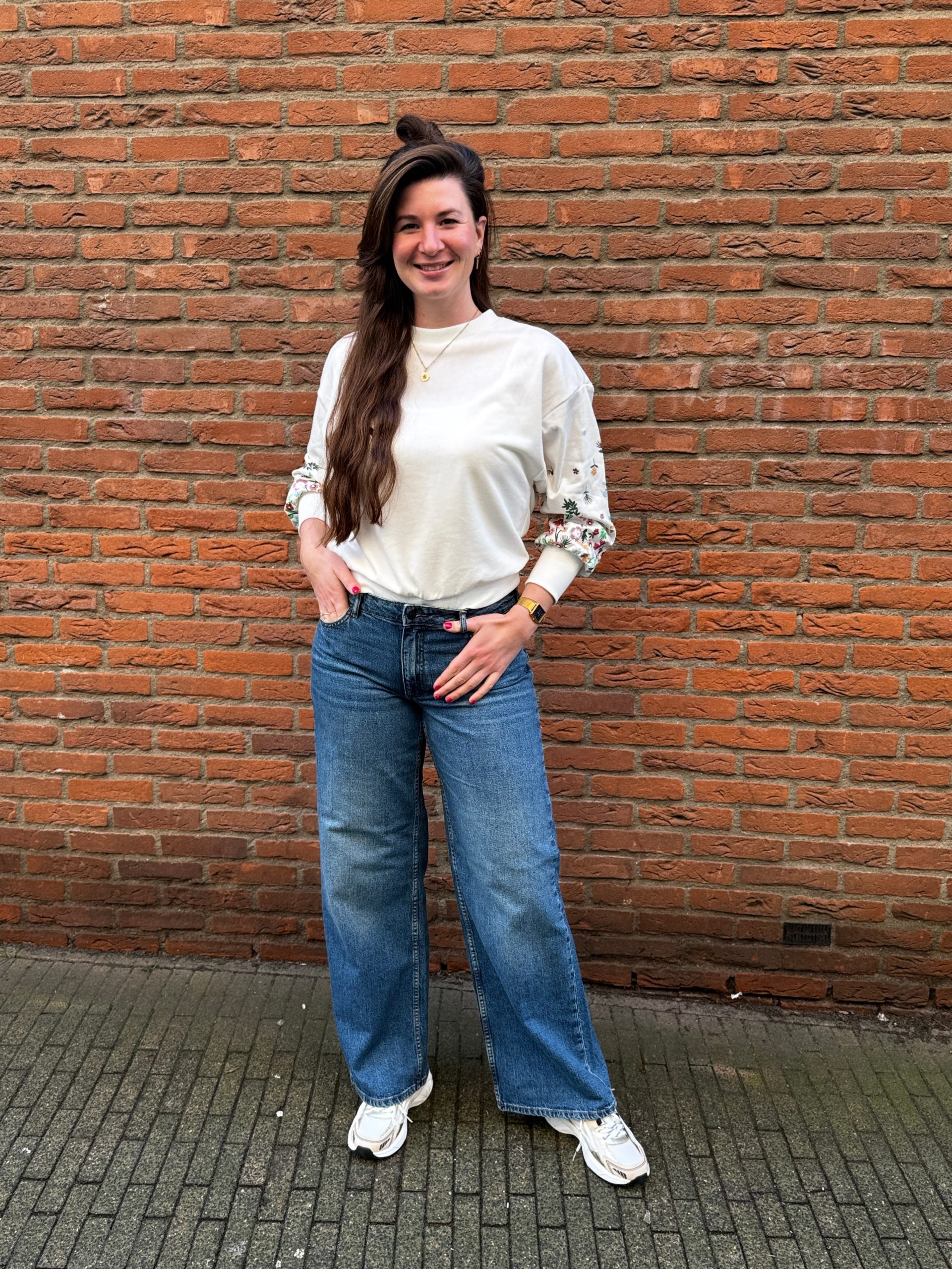 Wide jeans Robin medium blue lengte 32 - Afbeelding 2