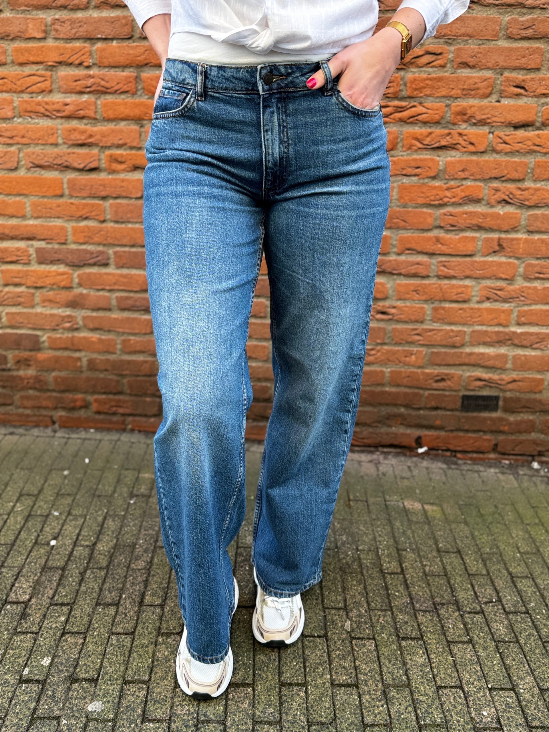 Wide jeans Robin medium blue lengte 32 - Afbeelding 4