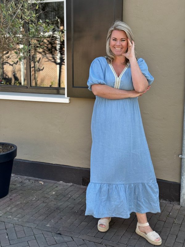 Jurk Whitney blauw - Afbeelding 2