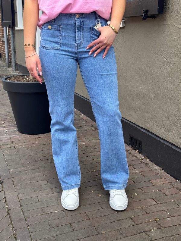 Wide flared jeans Dina light blue