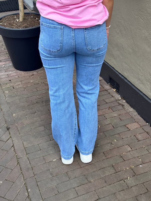 Wide flared jeans Dina light blue - Afbeelding 5
