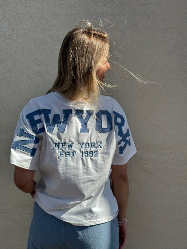 Shirtje New York wit met blauw - Afbeelding 3