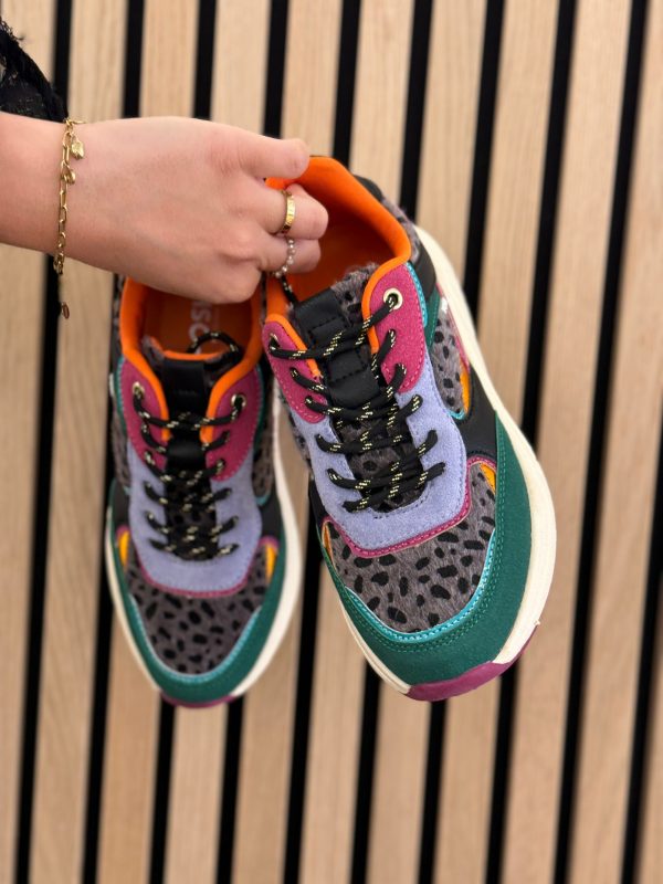 Sneakers golf green/magenta/black - Afbeelding 2