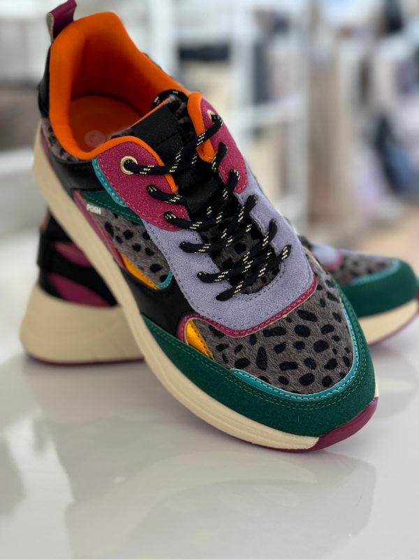 Sneakers golf green/magenta/black - Afbeelding 4