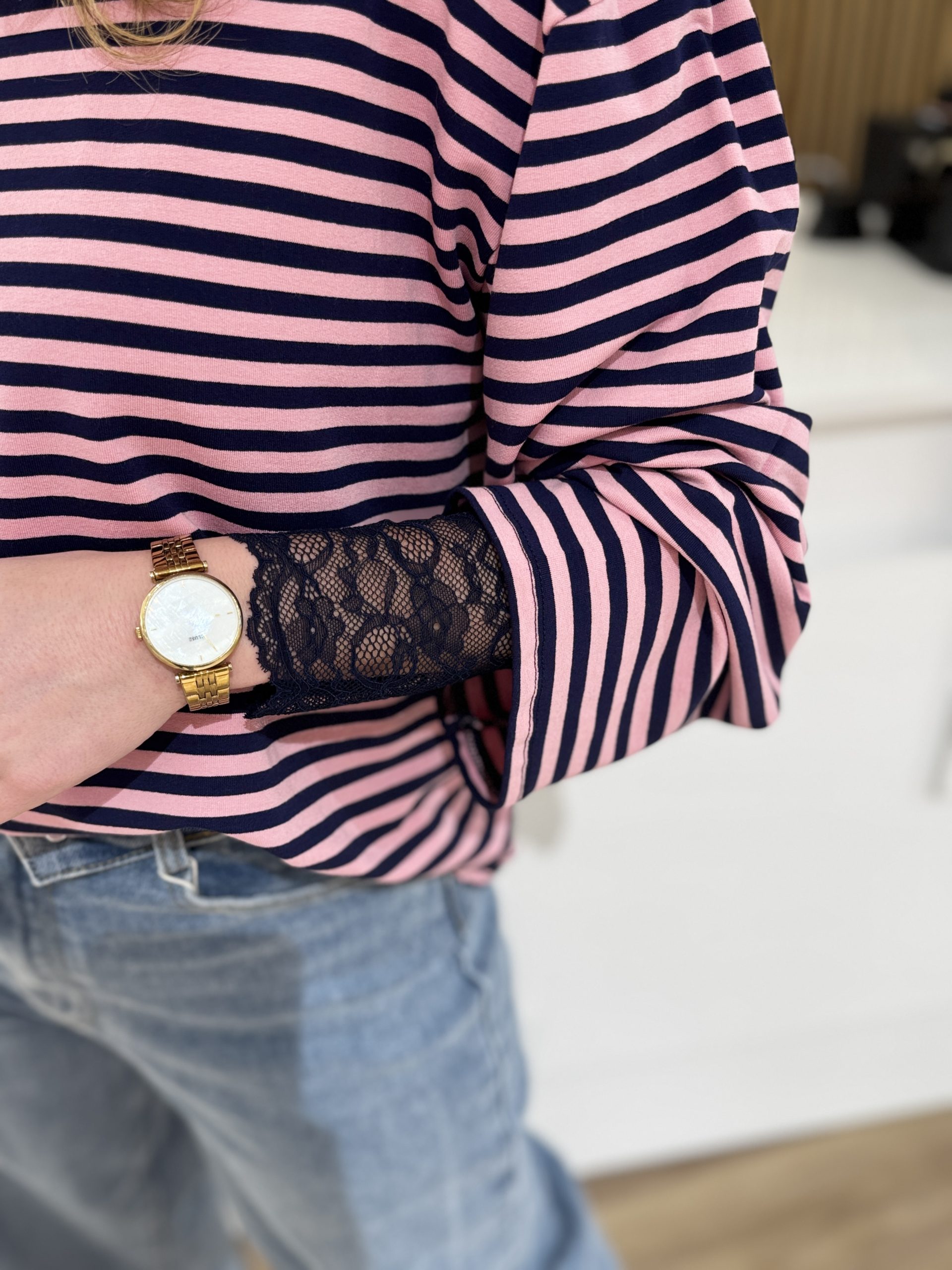 Truitje Demi navy/roze - Afbeelding 3