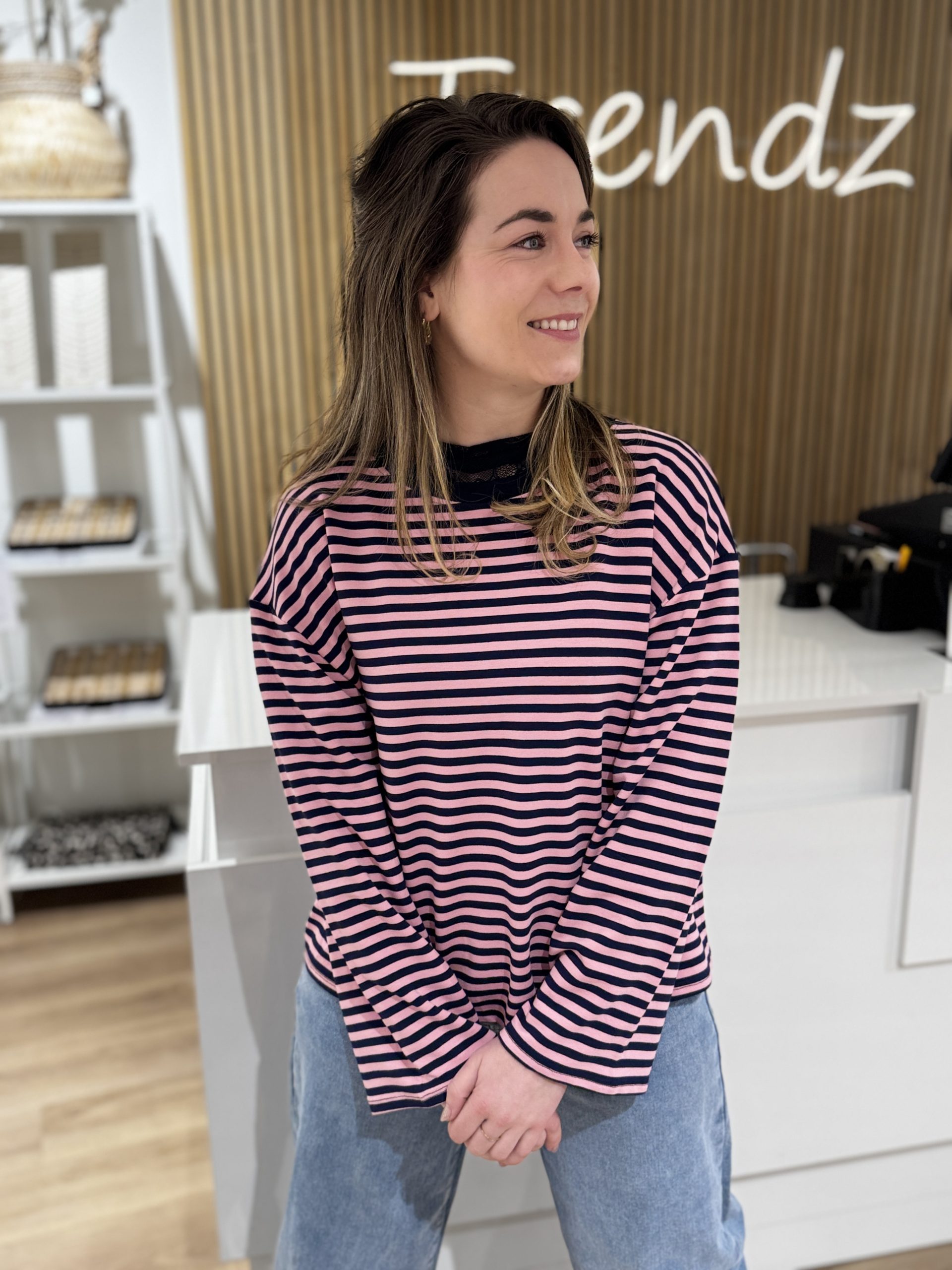 Truitje Demi navy/roze - Afbeelding 2