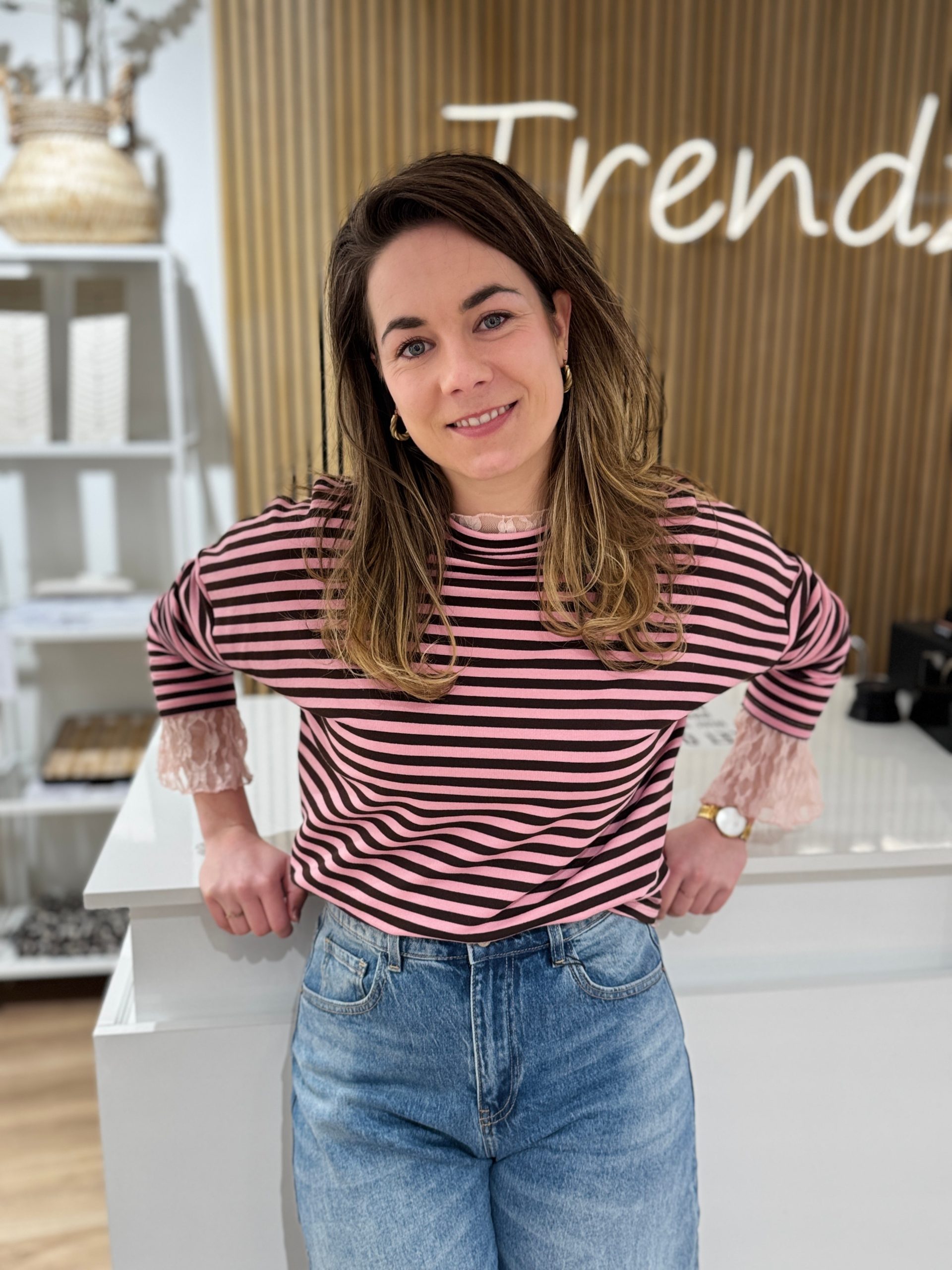 Truitje Demi roze/bruin - Afbeelding 5