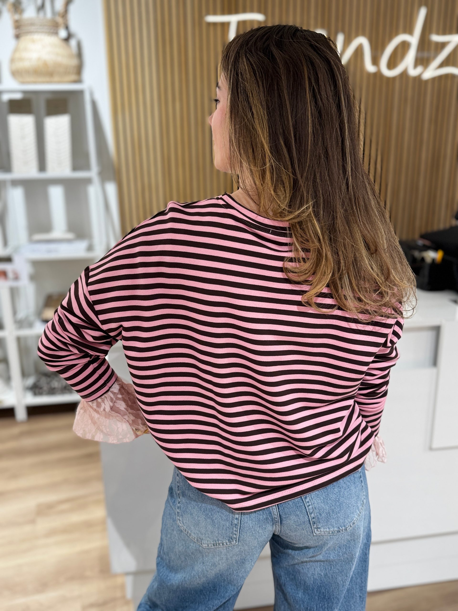 Truitje Demi roze/bruin - Afbeelding 4