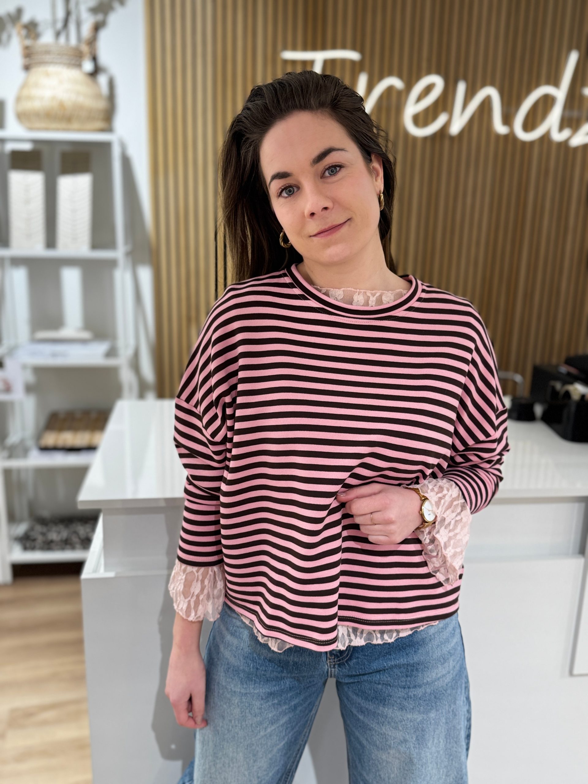 Truitje Demi roze/bruin - Afbeelding 2