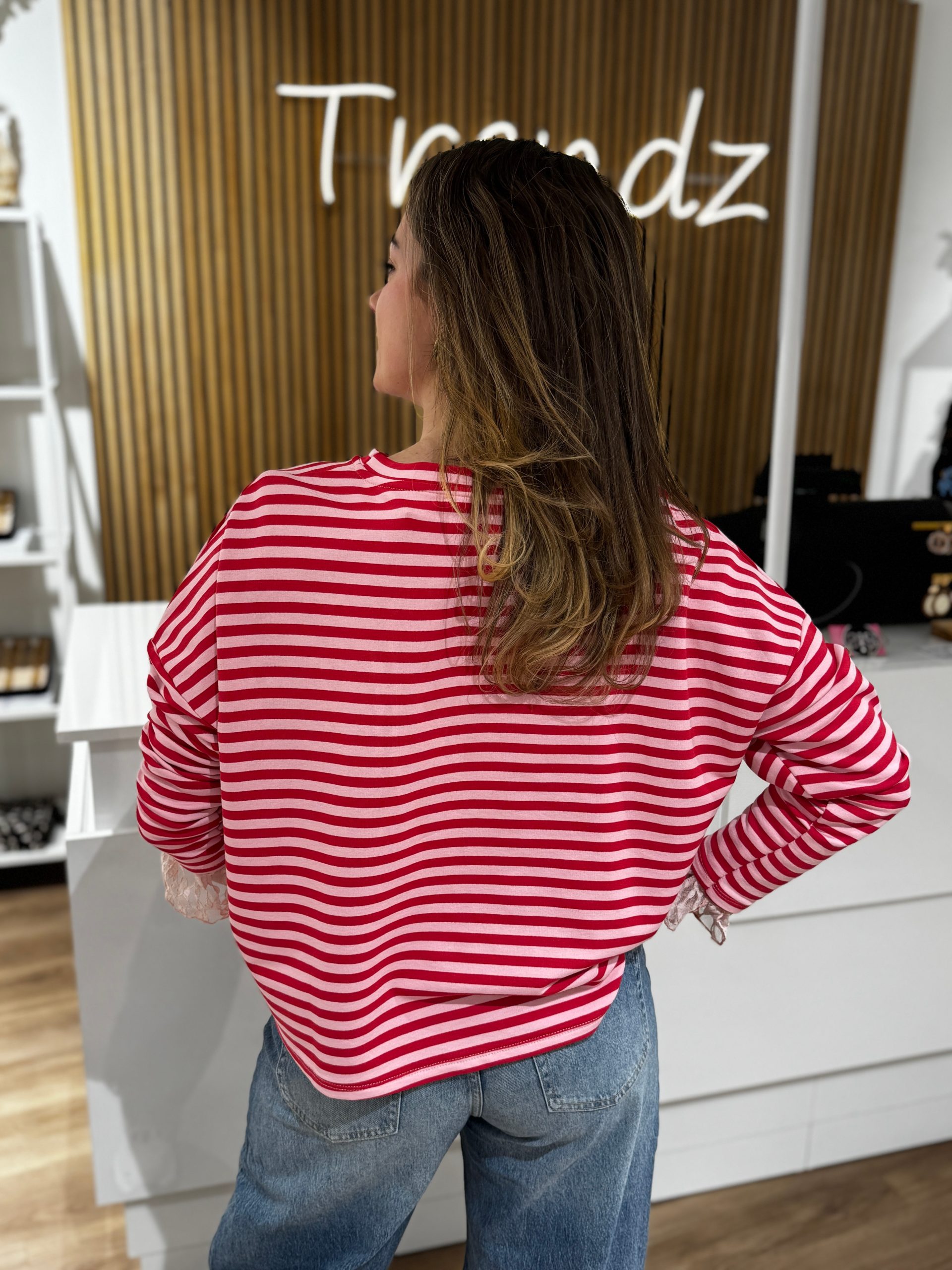 Truitje Demi roze/rood - Afbeelding 4