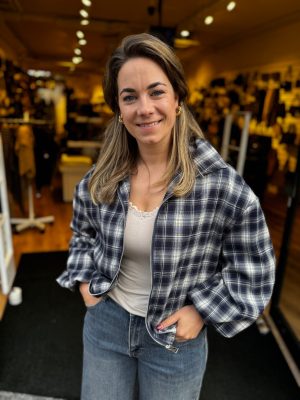 Bomberjasje Lieke navy geruit