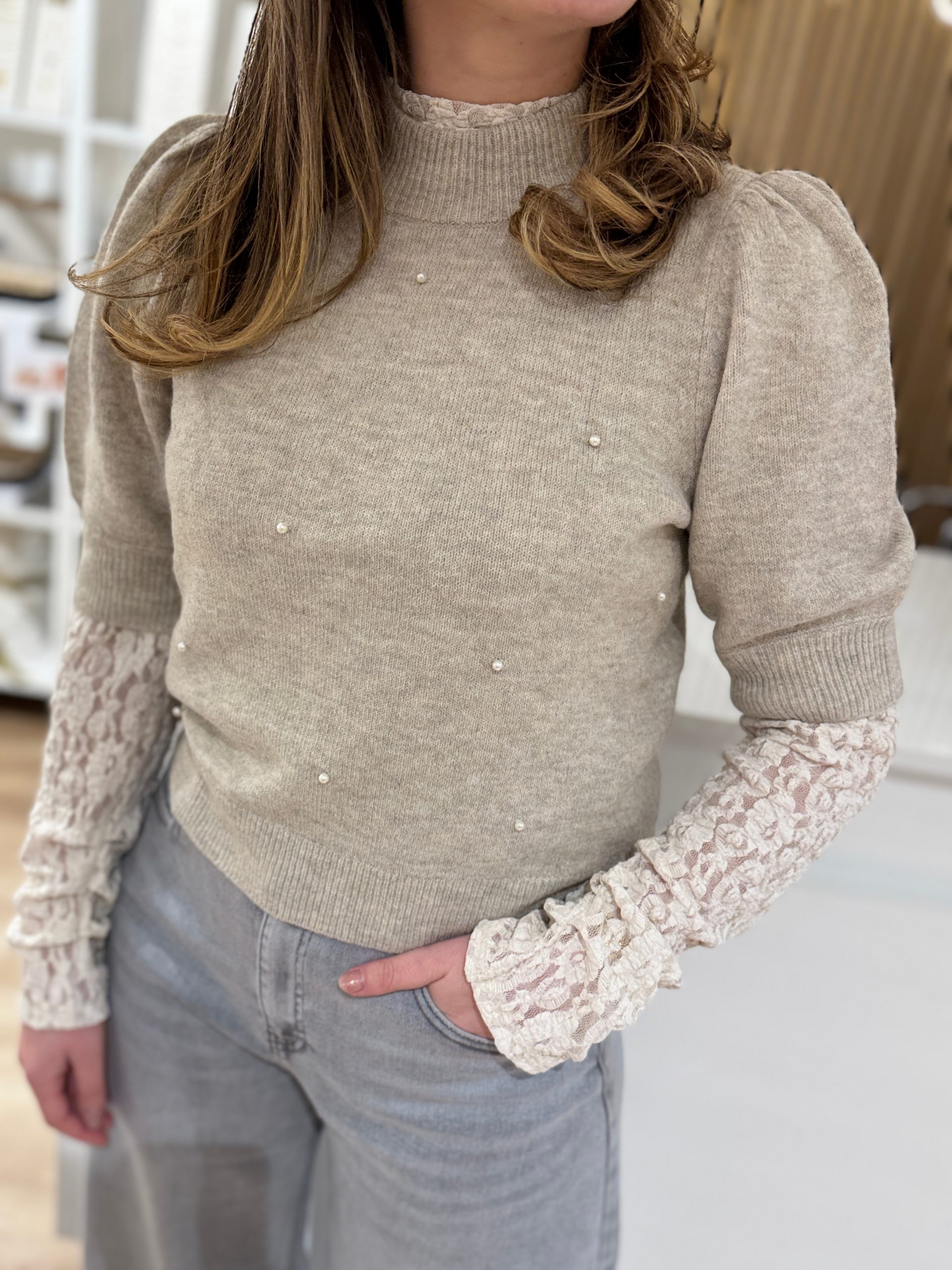 Truitje Rue pearl beige - Afbeelding 2