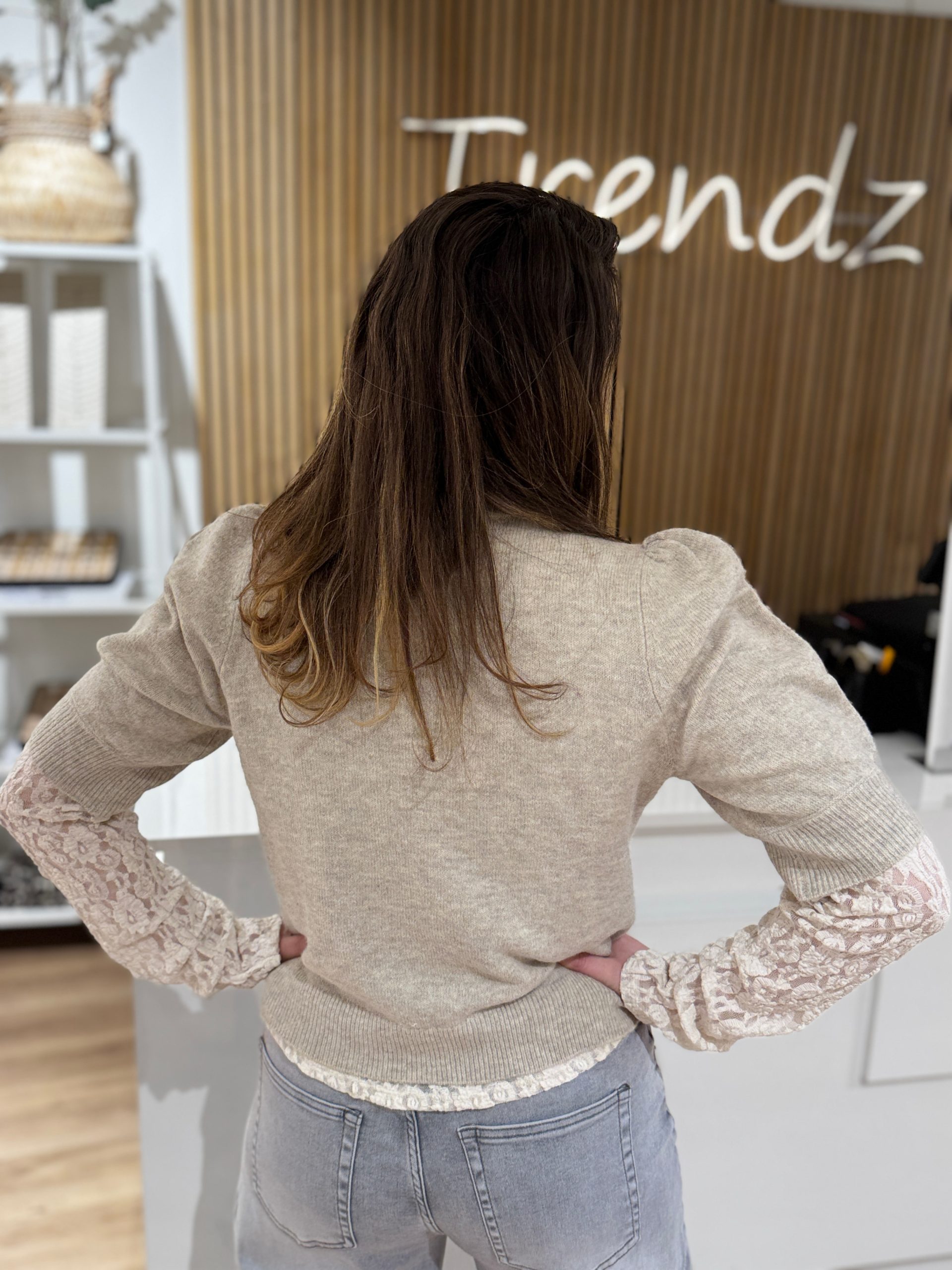 Truitje Rue pearl beige - Afbeelding 3