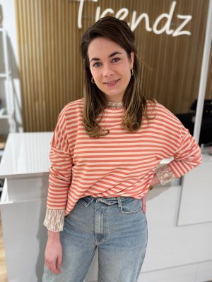 Truitje Demi roze/beige