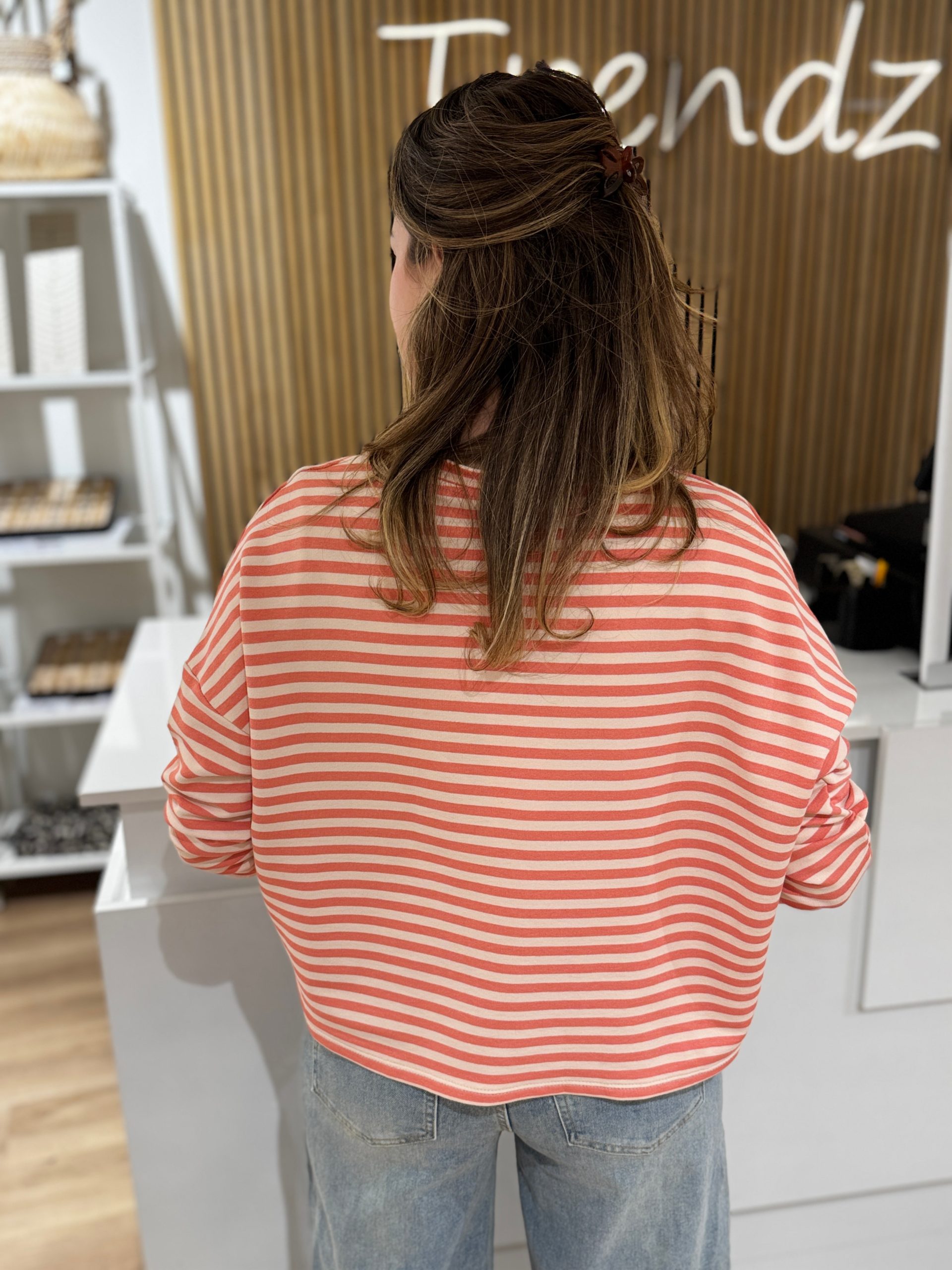 Truitje Demi roze/beige - Afbeelding 3