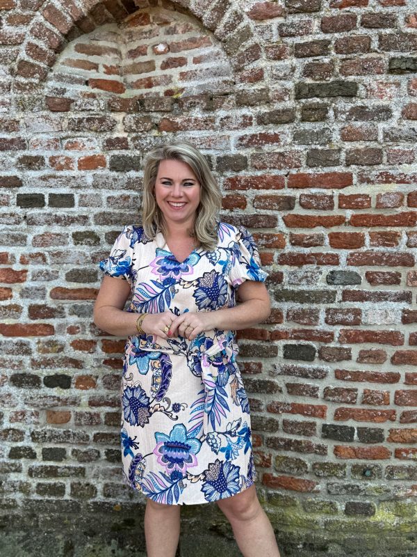 Jurkje Kim flowers kobalt