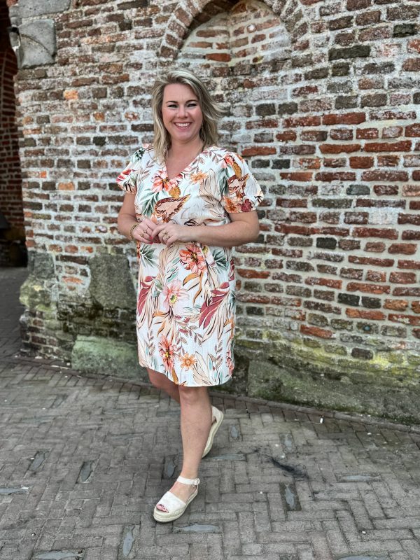 Jurkje Kim flowers oranje - Afbeelding 4