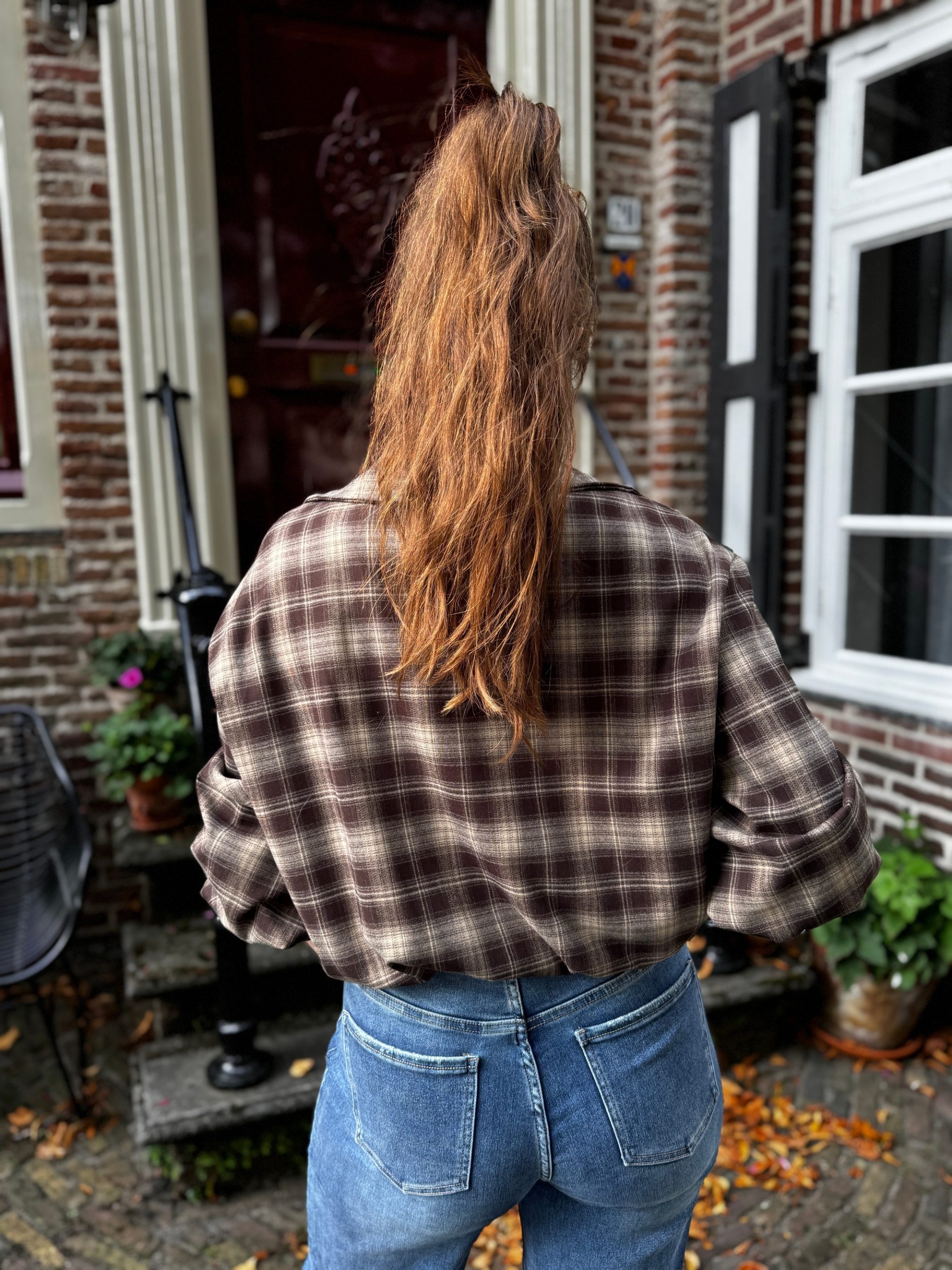 Bomberjasje Lieke choco geruit - Afbeelding 4