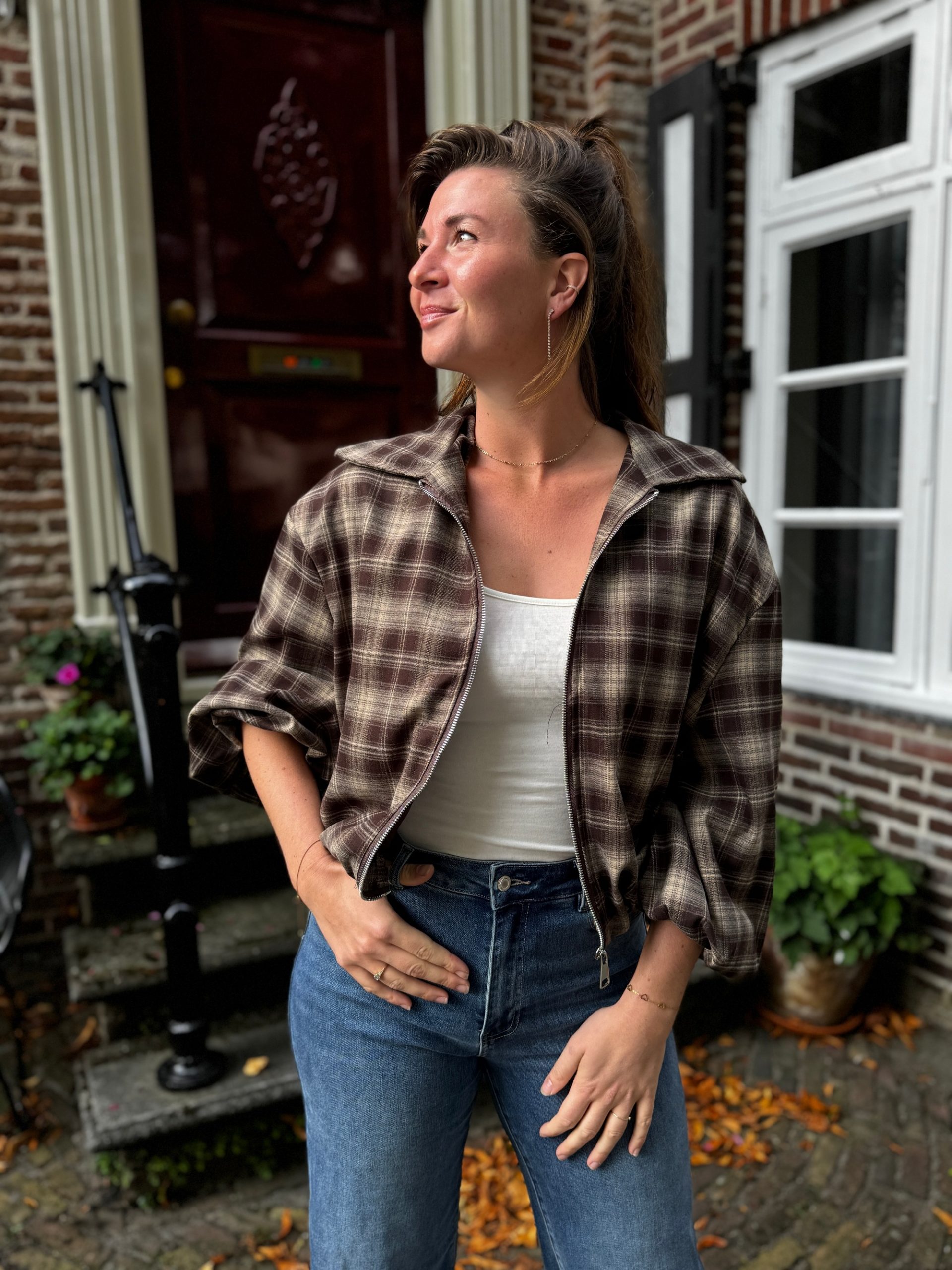 Bomberjasje Lieke choco geruit