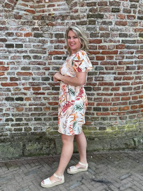 Jurkje Kim flowers oranje - Afbeelding 2