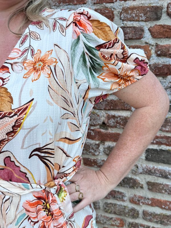 Jurkje Kim flowers oranje - Afbeelding 3