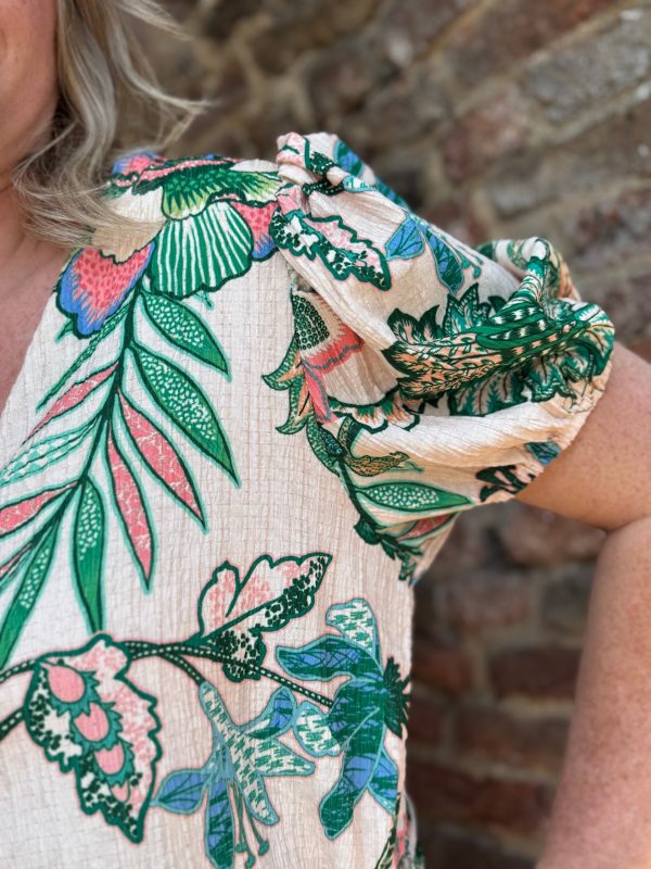Jurkje Kim flowers groen - Afbeelding 5