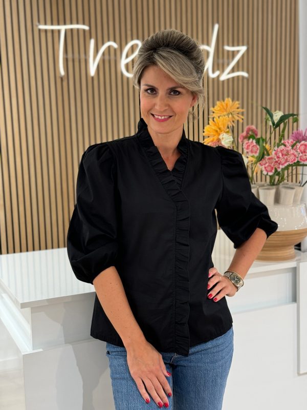 Blouse Sandra zwart - Afbeelding 4