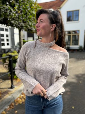 Trui Maartje taupe