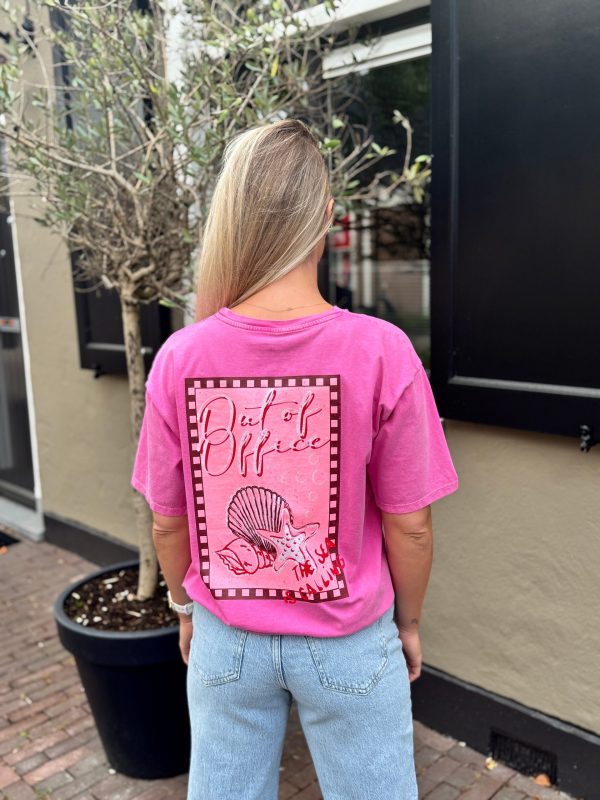 Shirtje Out of Office roze - Afbeelding 2