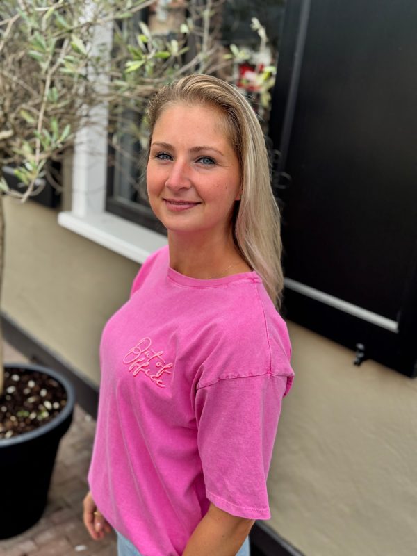 Shirtje Out of Office roze - Afbeelding 3
