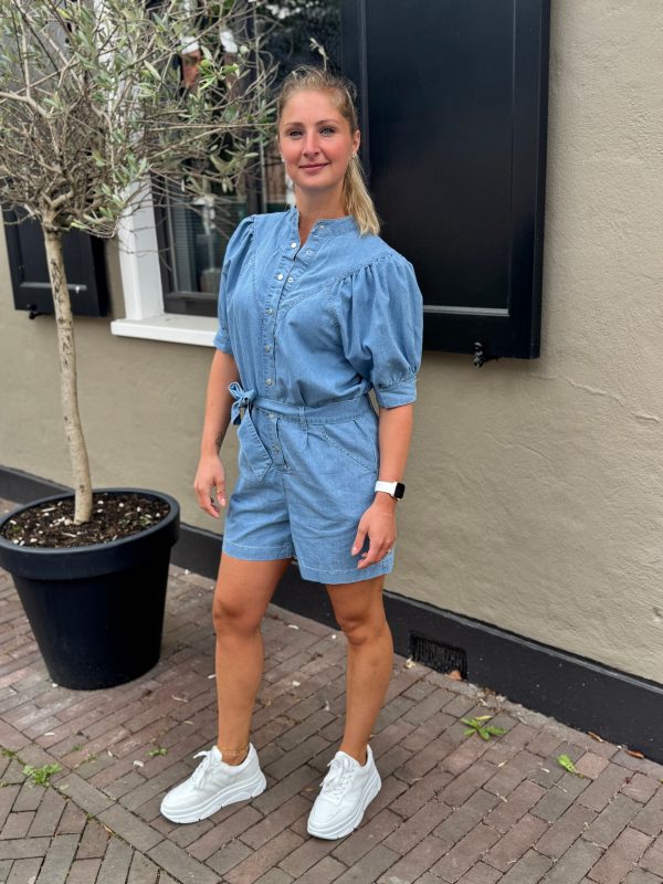 Denim playsuit