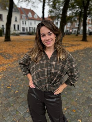 Blouse Noor groen geruit
